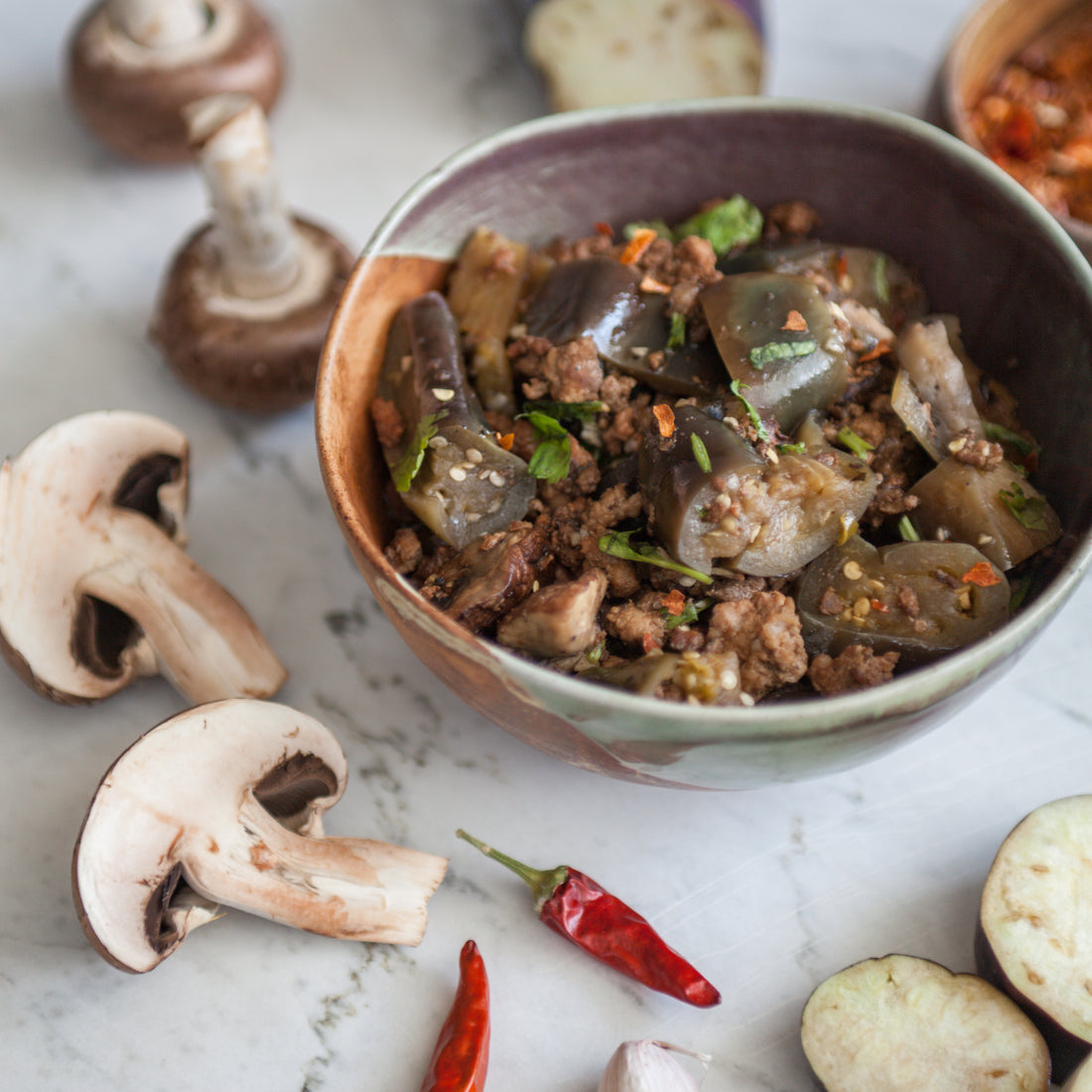 Frozen - Asian Pork, Eggplant and Mushroom Saute