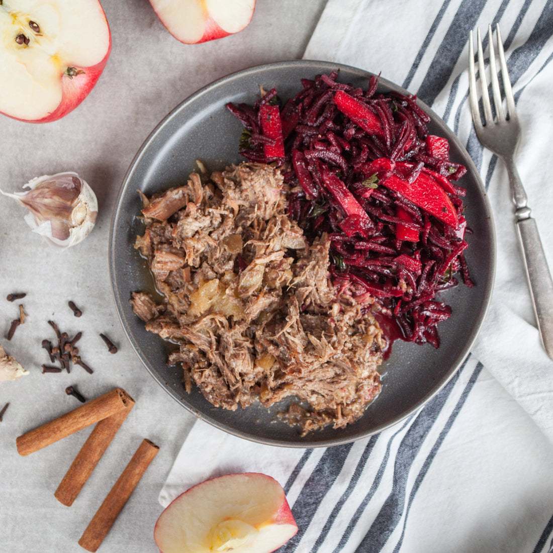 Apple &amp; Ginger Pork Shoulder w/Beet, Apple &amp; Ginger Slaw