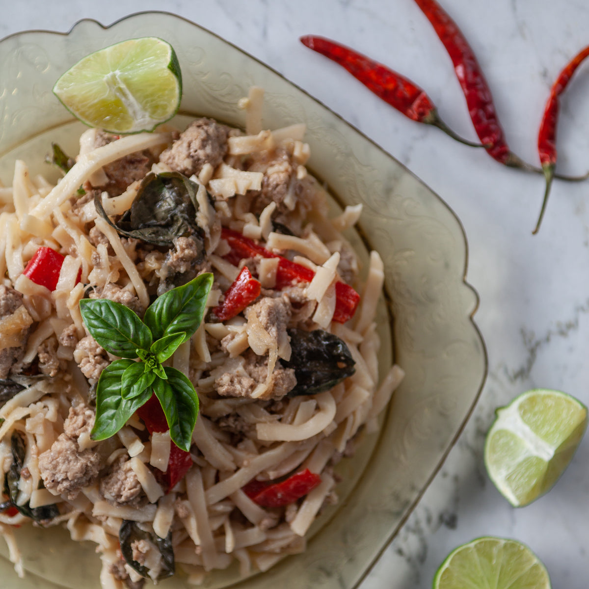 Pork &amp; Veggie Drunken Noodle