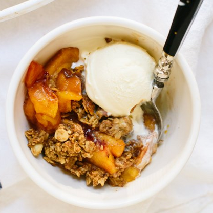 Peach, Cherry &amp; Blueberry Crumble - Bake-at-Home