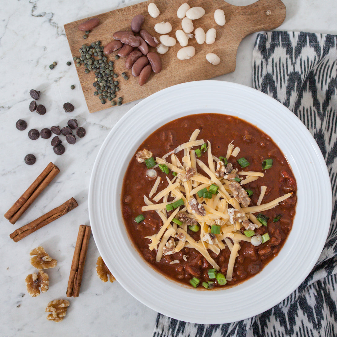 Chocolate Walnut Three-Bean Chili