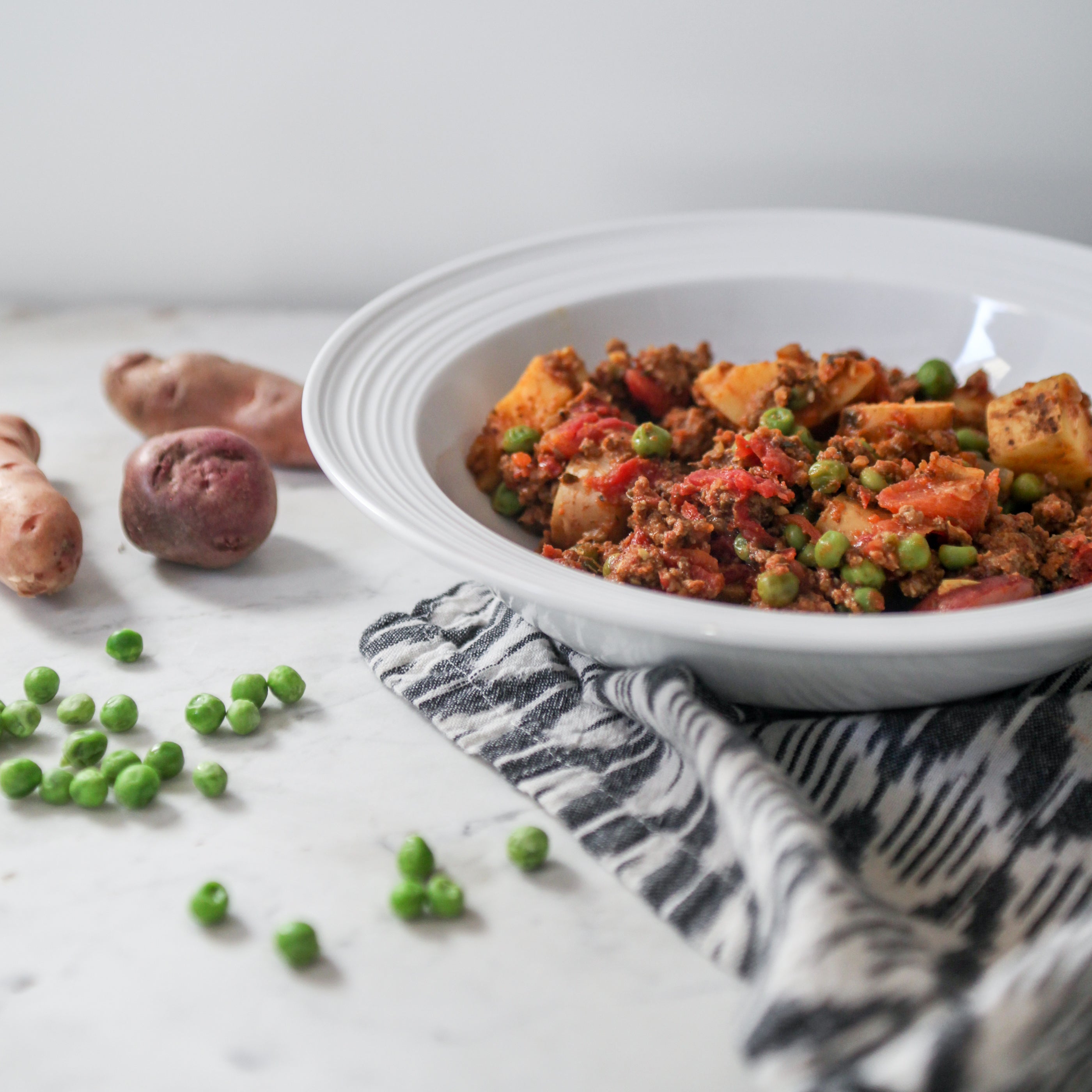 Frozen - Beef Keema - Indian Ground Beef, Potatoes &amp; Green Peas