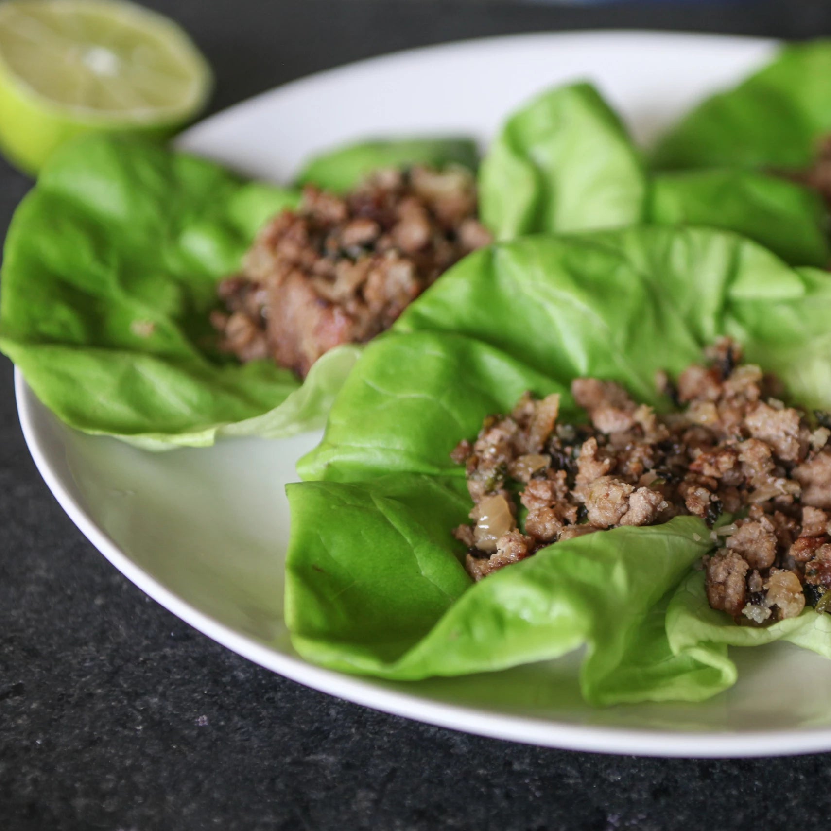 Quinoa Taco Lettuce Wraps w/Black Beans, Corn, Bell Pepper &amp; Tomato