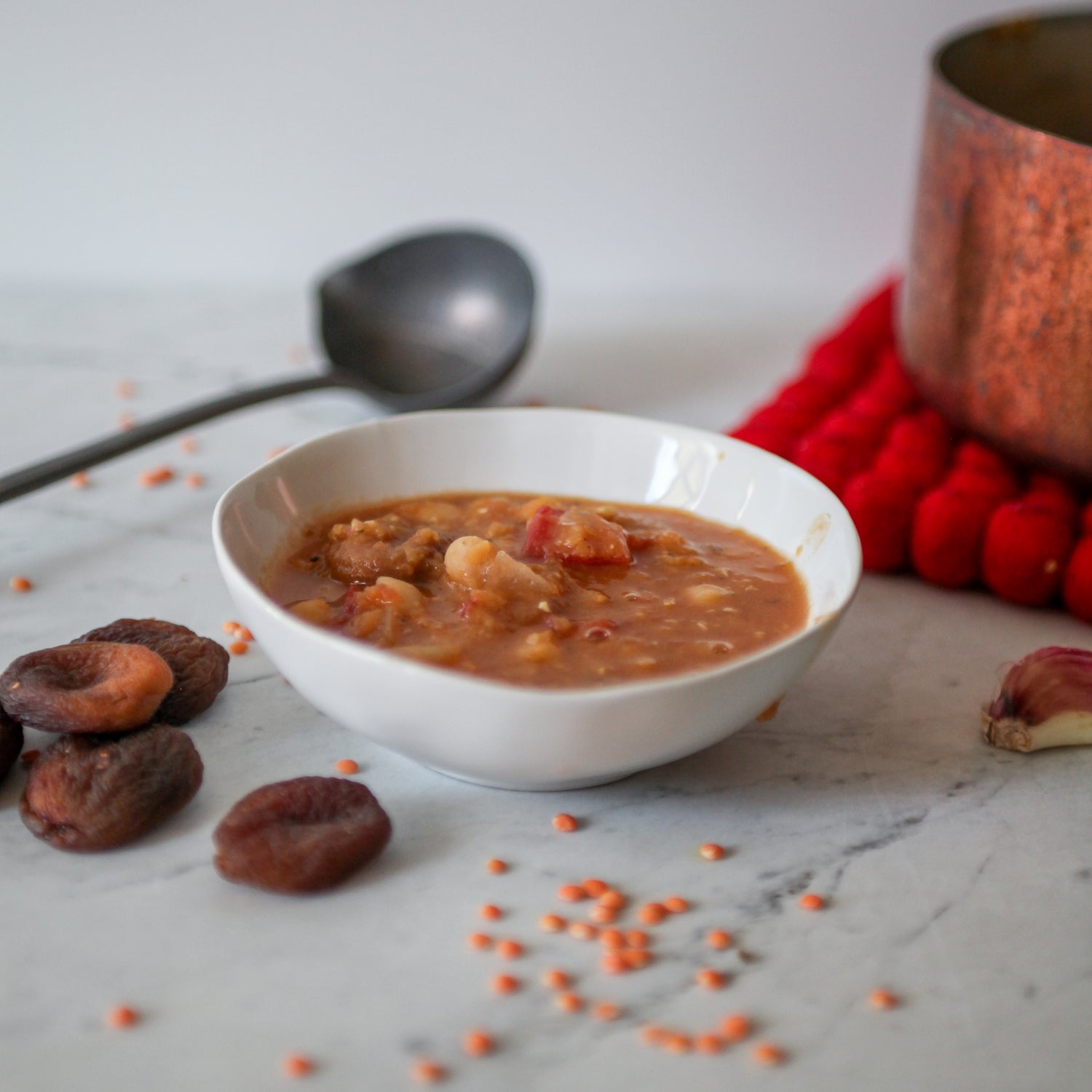 Red Lentil, Chickpea &amp; Apricot Stew
