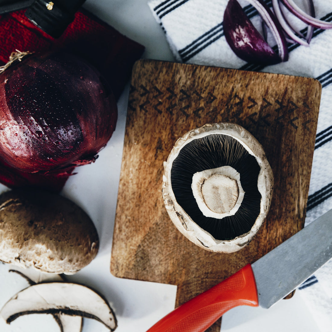 Grill-at-Home - Organic Pork &amp; Herb Stuffed Portobello Mushrooms* - 2 Portobellos